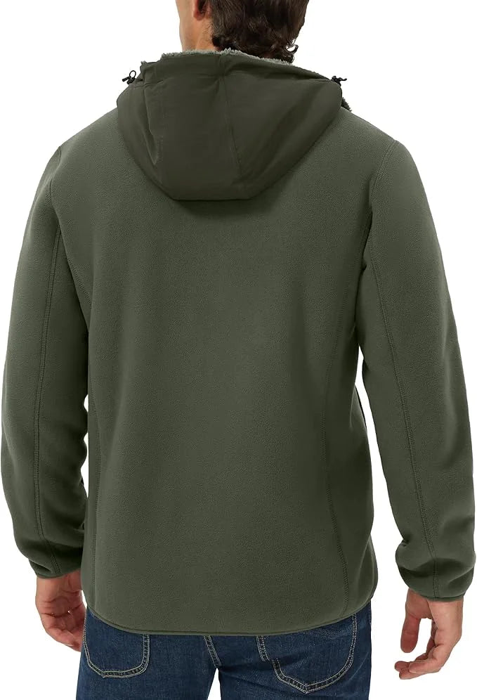 GA® – Herren Fleecejacke mit Kapuze