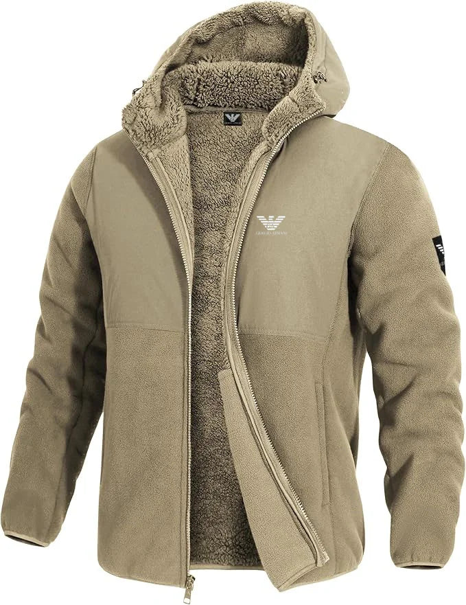 GA® – Herren Fleecejacke mit Kapuze