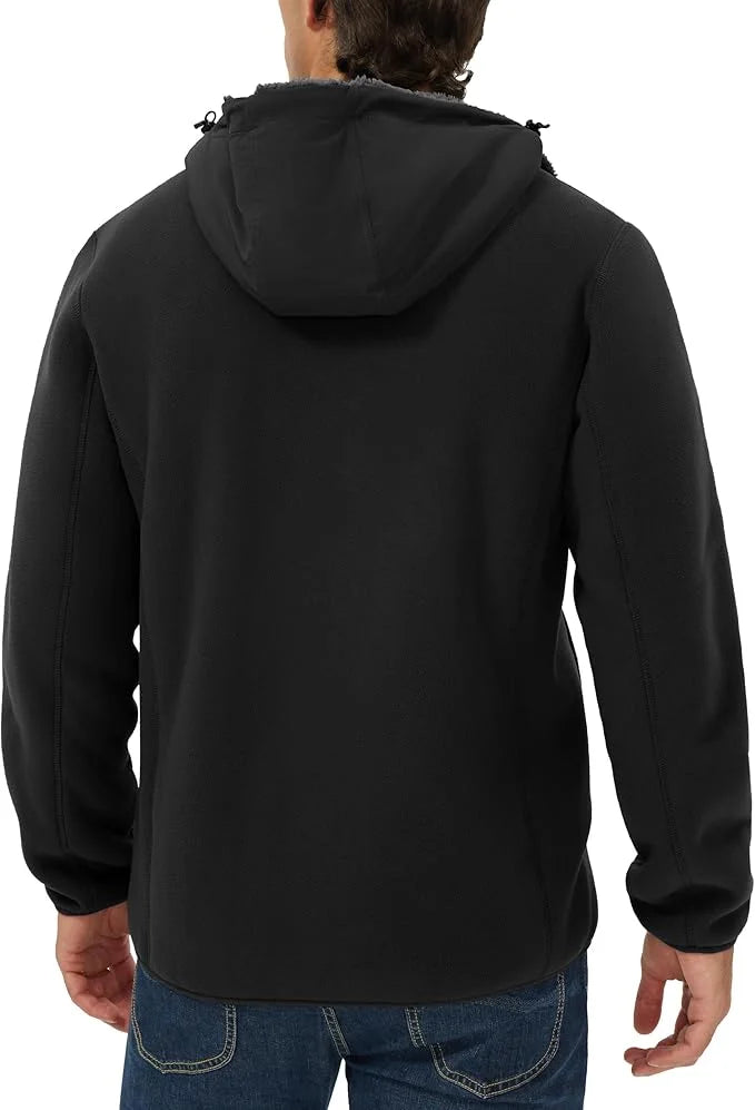 GA® – Herren Fleecejacke mit Kapuze