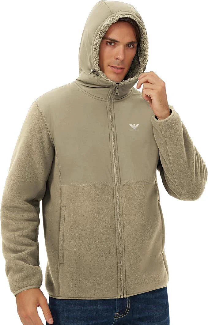 GA® – Herren Fleecejacke mit Kapuze