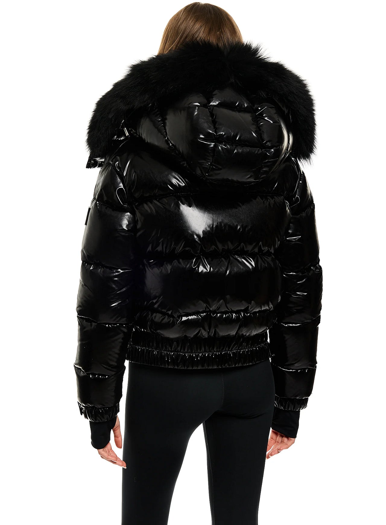 ✨ Glänzende Damen-Daunenjacke mit Kapuze