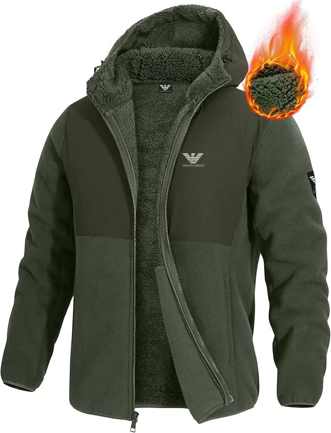 GA® – Herren Fleecejacke mit Kapuze