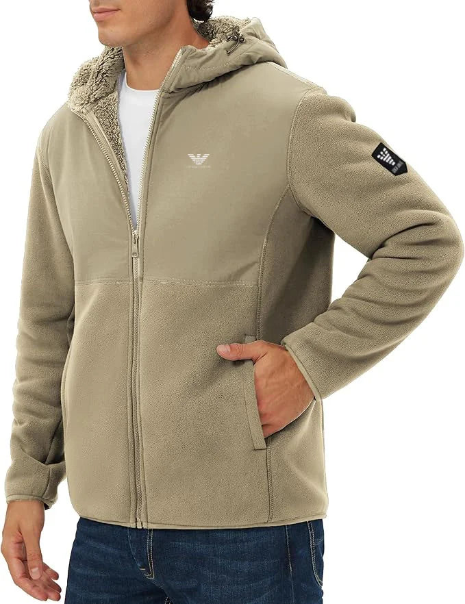 GA® – Herren Fleecejacke mit Kapuze