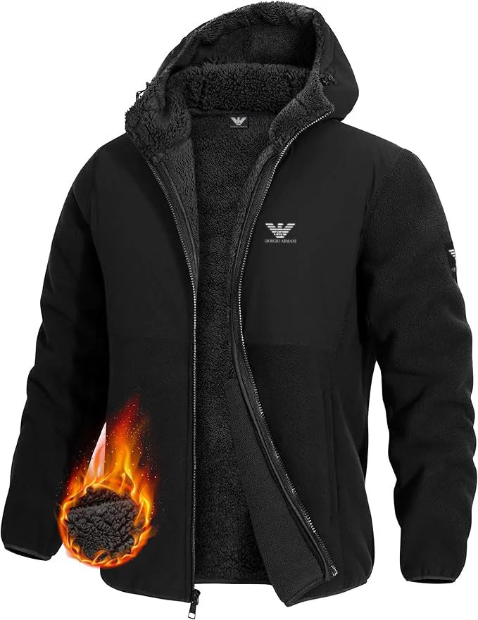 GA® – Herren Fleecejacke mit Kapuze